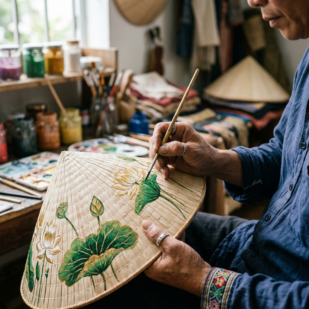 Nghệ nhân dệt chiếu Tân Phú Hưng An Giang