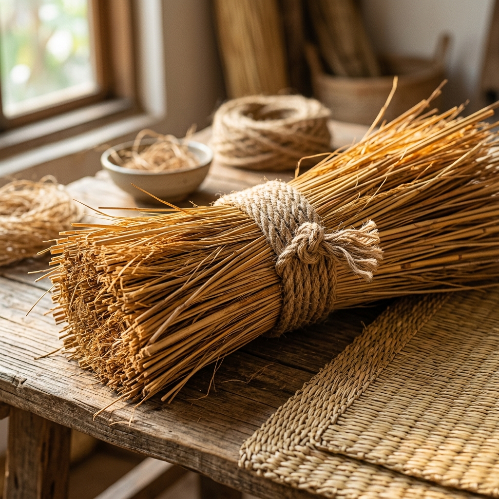 Sơ chế cói mộc